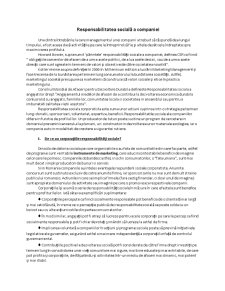 Responsabilitatea socială a companiei - Petrom și BP - Pagina 1