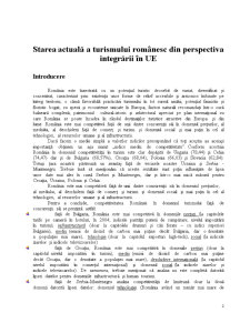 Starea Actuală a Turismului Românesc din Perspectiva Integrării în UE - Pagina 2
