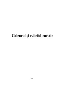 Calcarul și Relieful Carstic - Pagina 1