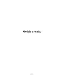 Modele Atomice - Pagina 1
