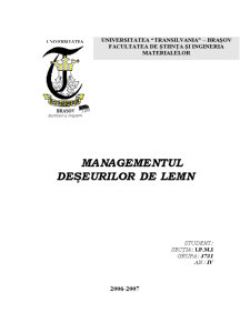 Managementul Deșeurilor de Lemn - Pagina 1