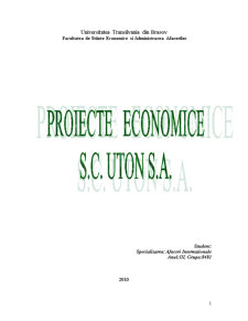 Proiecte Economice SC Uton SA - Pagina 1