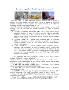 Dezvoltarea Asigurărilor în România în Perioada Postcomunistă - Pagina 1