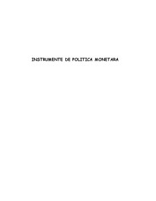 Instrumente de politică monetară - Pagina 1