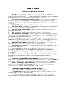 Dreptul Muncii - Contractul Individual de Munca - Pagina 1