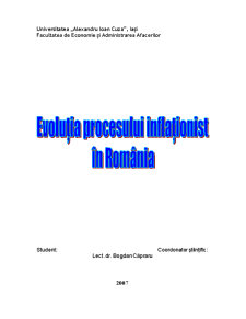 Evoluția procesului inflaționist în România - Pagina 1