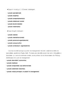 Contribuții majore la dezvoltarea managementului - principalele școli - principalii reprezentanți de seamă ai managementului - Pagina 3
