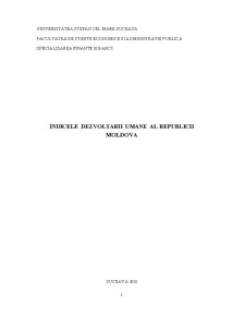 Indicele dezvoltării umane al Republicii Moldova - Pagina 1