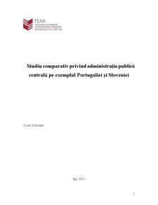 Studiu Comparativ privind Administrația Publică Centrală pe Exemplul Portugaliei și Sloveniei - Pagina 1