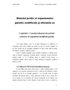Statutul Juridic al Organismelor Genetic Modificate și Eficiența Sa - Pagina 2