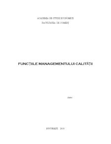Funcțiile Managementului Calității - Pagina 1
