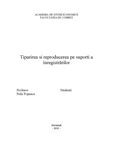 Tranzacții comerciale - tipărirea și reproducerea pe suporți a înregistrărilor - Pagina 1