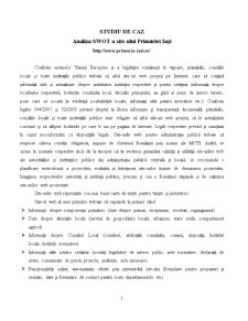 Analiza Swot a Site-ului Primăriei Iași - Pagina 1