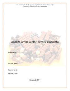 Analiza ambalajelor pentru ciocolată - Pagina 1