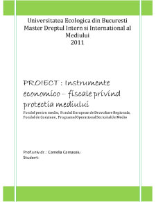 Instrumente economico-fiscale privind protecția mediului - Pagina 1
