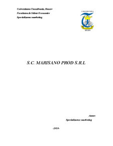 SC Marisano Prod SRL - Pagina 1