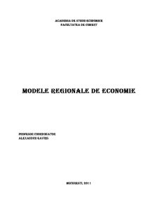 Modele Regionale de Economie - Pagina 1