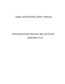 Reglementări privind securitatea aeronautică - Pagina 1
