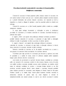 Procedura Încheierii Contractului de Concesiune de Bunuri Publice - Pagina 1