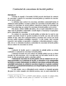 Contractul de concesiuni de lucrări publice - Pagina 1