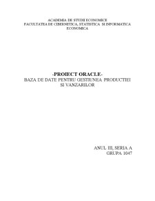 Proiect Oracle - Pagina 1