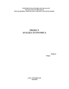 Proiect analiza economică - Pagina 1