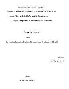 Infrastructura Informațională a Societății Internaționale de Asigurări Moldasig - Pagina 1
