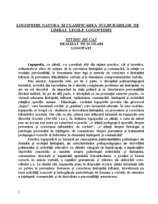 Logopedie - natura și clasificarea tulburărilor de limbaj, legile logopediei - Pagina 2