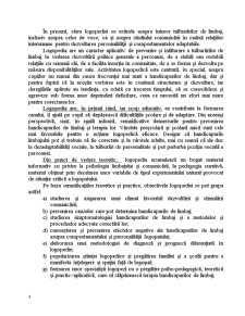 Logopedie - natura și clasificarea tulburărilor de limbaj, legile logopediei - Pagina 4