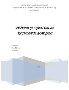 Turism și agroturism în Botoșani - Pagina 1