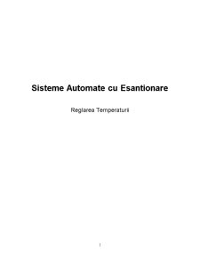 Sisteme automate cu eșantionare - reglarea temperaturii - Pagina 1