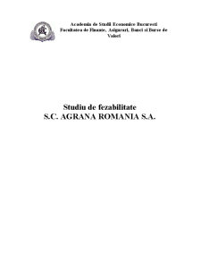 Studiu de Fezabilitate SC Agrana România SA - Pagina 1