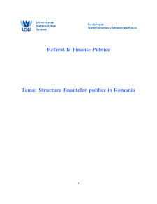 Structura finanțelor publice locale - Pagina 1