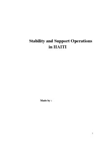 Stability and support operations in Haiti - Pagina 1