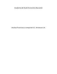 Analiza financiară a companiei SC Armatura SA - Pagina 1