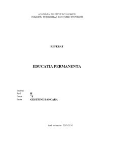 Educația permanentă - Pagina 1