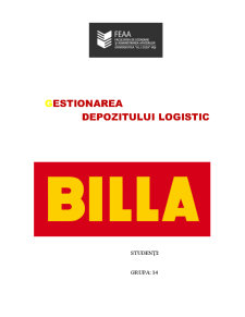 Gestionarea Depozitului Logistic Billa - Pagina 1