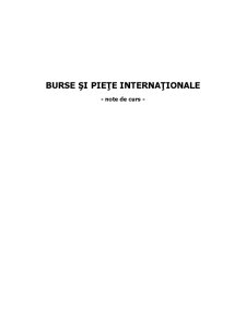 Burse și Piețe Internaționale - Pagina 1