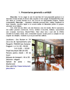 Prezentarea și promovarea unei unități de alimentație publică din Iași - Restaurant Pinocchio - Pagina 3