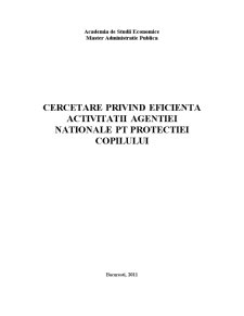 Cercetare privind activitatea instituției ANPDC - Pagina 1