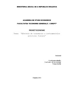Efectele de Transmisie a Intrumentelor Politicii Fiscale - Pagina 1