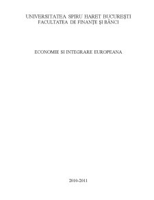 Economie și integrare europeană - Pagina 1
