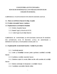 Constituirea și Funcționarea Băncilor Românești - Pagina 1