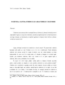Noțiunea, natura juridică și caracterele căsătoriei - Pagina 1