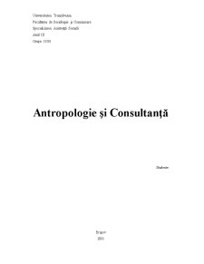 Antropologie și Consultanță - Pagina 1