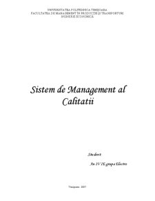 Sistem de management al calității - Pagina 1
