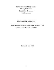 Piata Obligațiunilor - Instrument de Finanțare a Afacerilor - Pagina 1