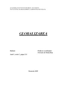 Globalizarea - Pagina 1