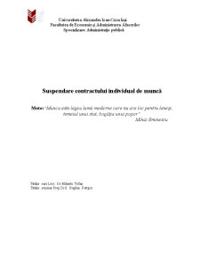 Suspendare Contractului Individual de Muncă - Pagina 1