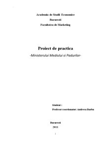 Caiet de practică - ministerului mediului și pădurilor - Pagina 1